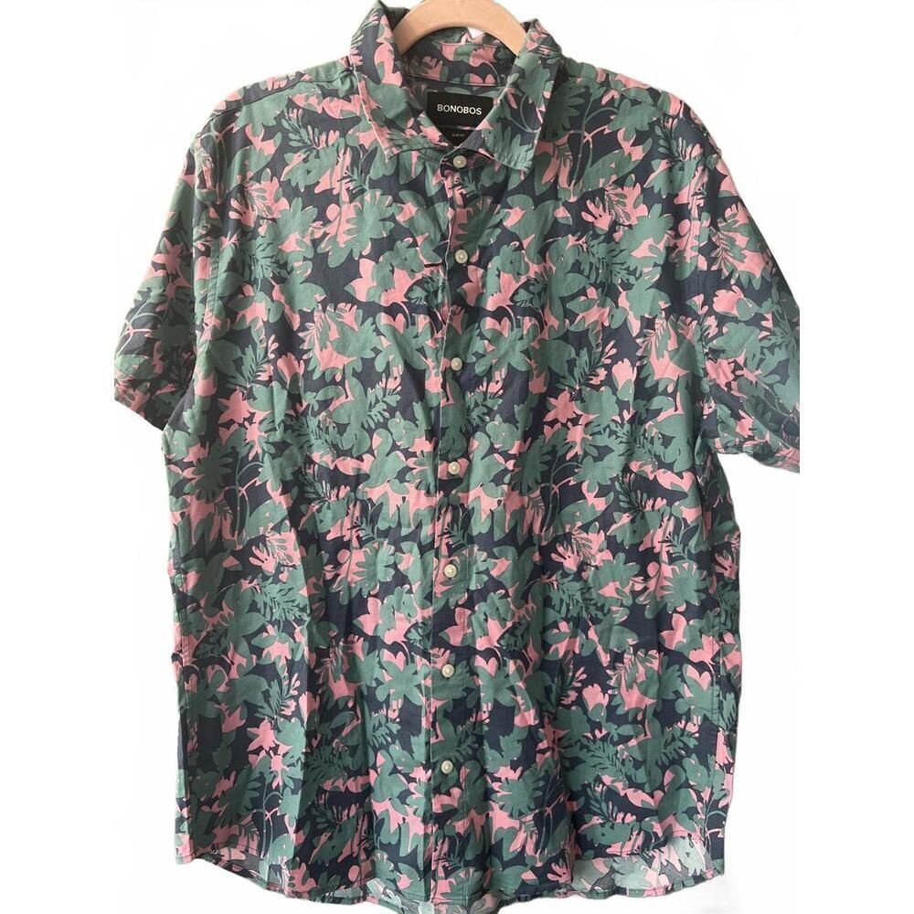 Bonobos Slim Fit Tropical Print Shirt - XL